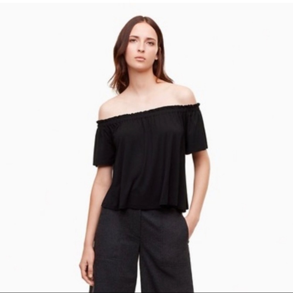 Wilfred Aritzia Black Off Shoulder Top XS